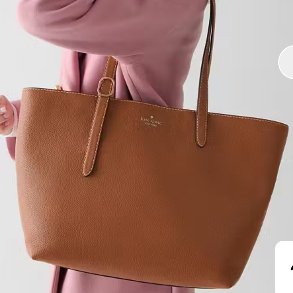 Kate Spade Tan Leather Large Tote Bag